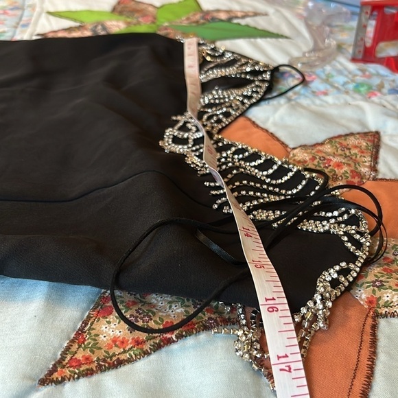 Zara Rhinestone Fringe Black Mini Dress - Picture 10 of 12